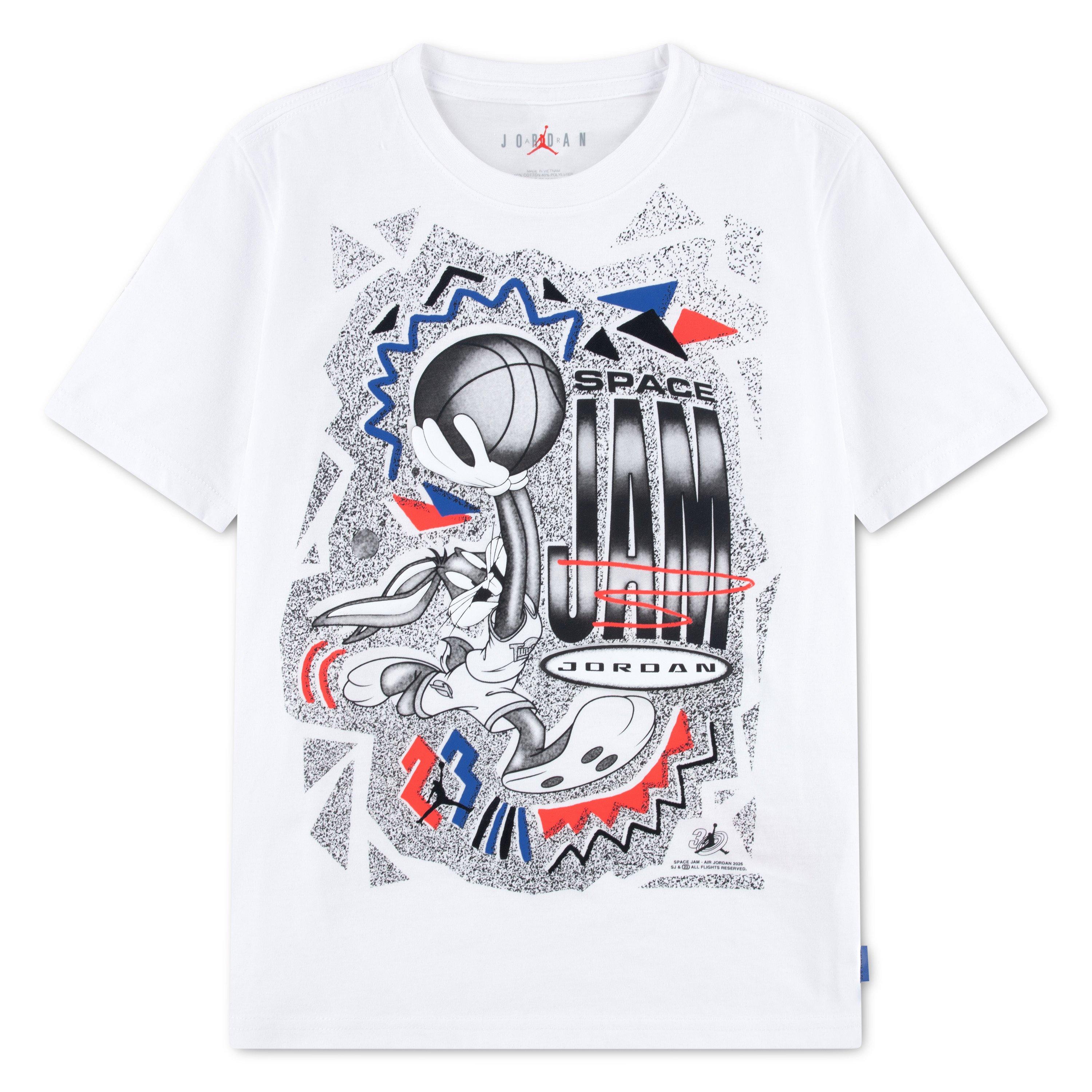 Jordan Big Boys' Space Jam Sketch Tee - WHITE
